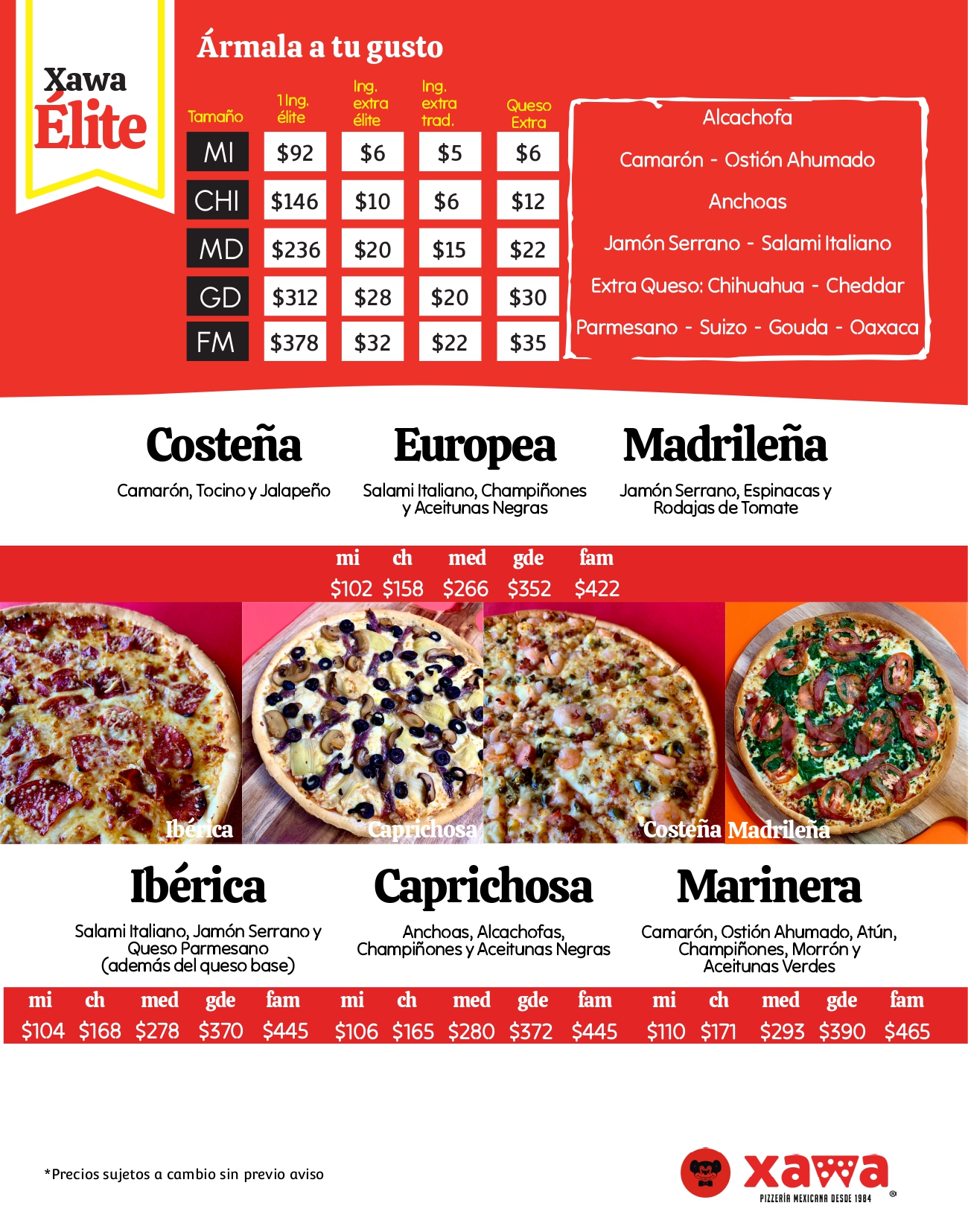 Xawa Pizzería Monterrey - Xawa Élite a tu gusto